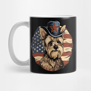 Patriotic Silky Terrier Mug